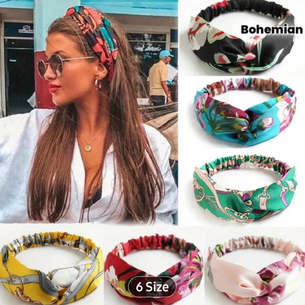 Floral Twisted Fabric Headbands